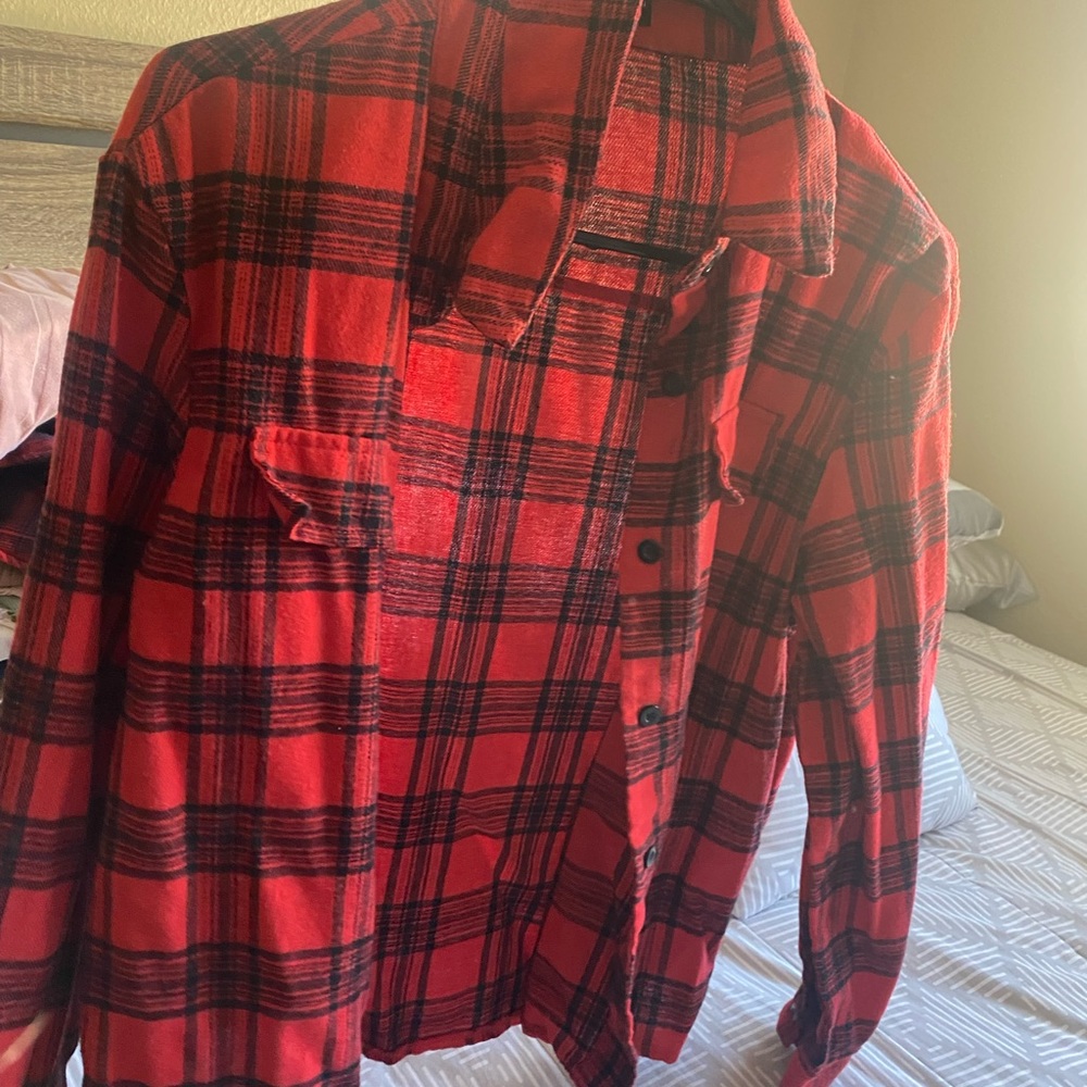 Red and black flannel NEVER WORN